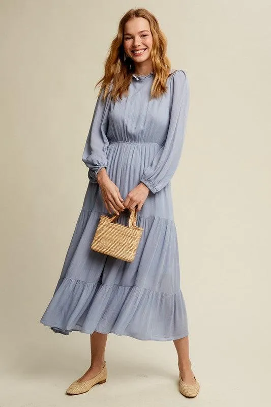 Amanda Feminine Boho Inspired Maxi Woven Dress