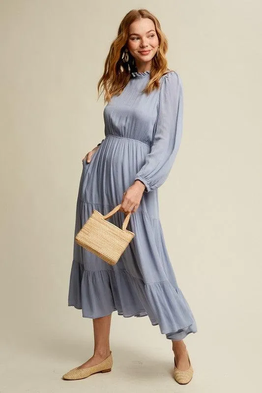 Amanda Feminine Boho Inspired Maxi Woven Dress