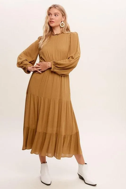 Amanda Feminine Boho Inspired Maxi Woven Dress