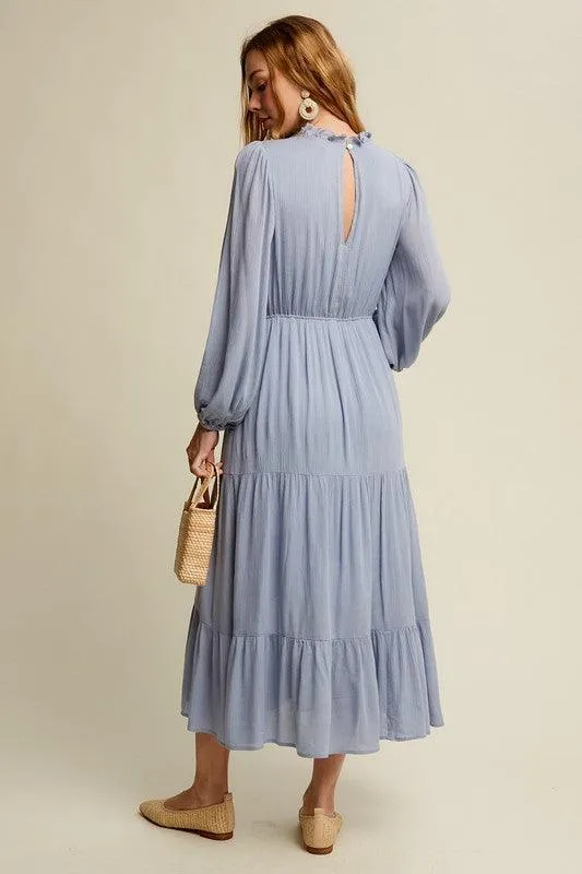 Amanda Feminine Boho Inspired Maxi Woven Dress