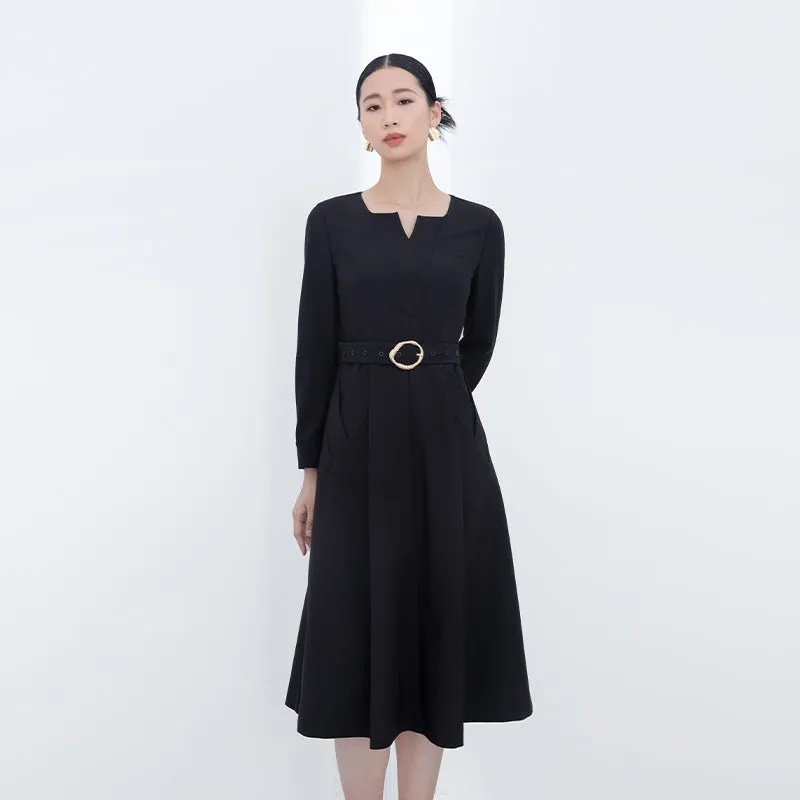 Black Slim High Waist Dresses