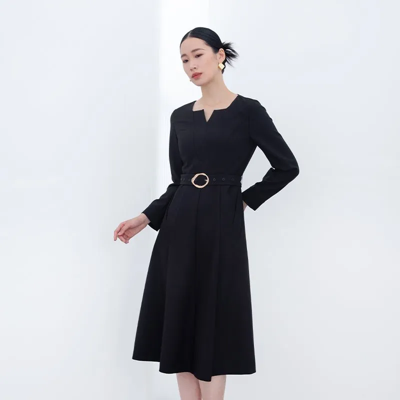 Black Slim High Waist Dresses