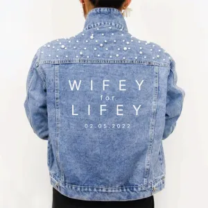 (Blue Pearl) Wifey for Lifey Denim Jacket