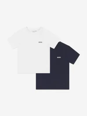 BOSS Boys 2 Pack T-Shirts Set in Navy