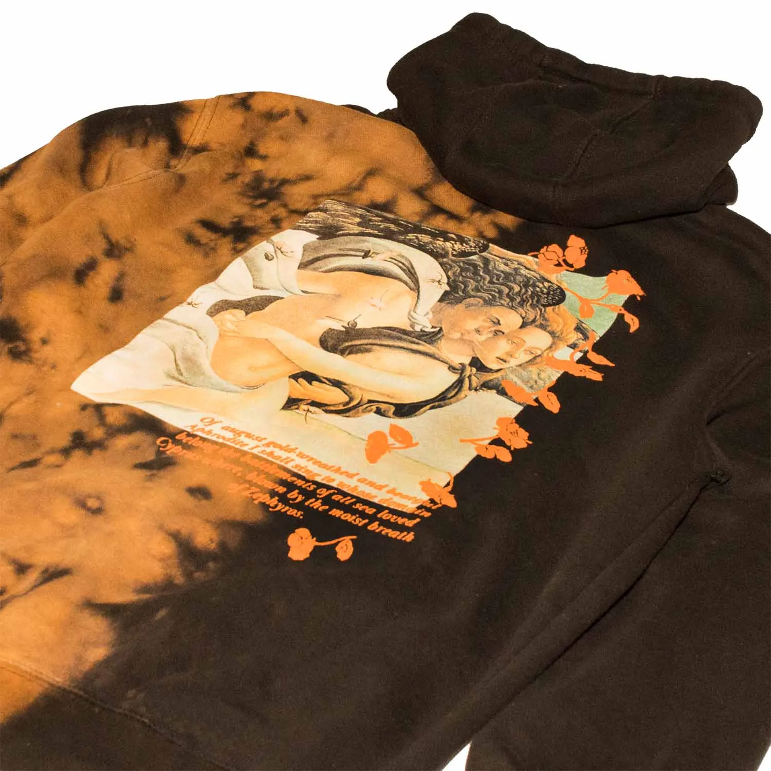 Botticelli Half Black Bleach Relaxed Fit Hoodie Sweatshirt