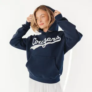 BYU Relaxed Hoodie, Navy - Cougars