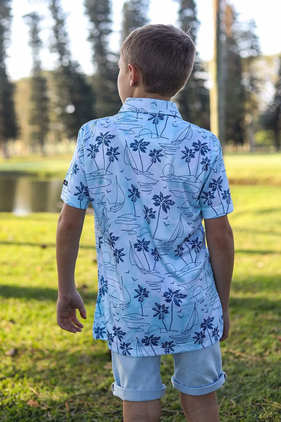 CA JNR Funky Golf Shirt | Island Lines