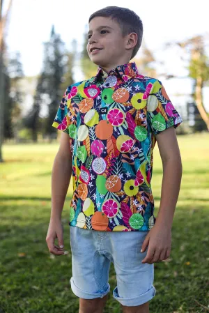 CA JNR Funky Golf Shirt | Summer Fruits