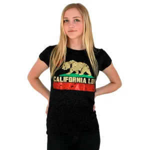 California Love Glitter Sparkle T-Shirt - Black