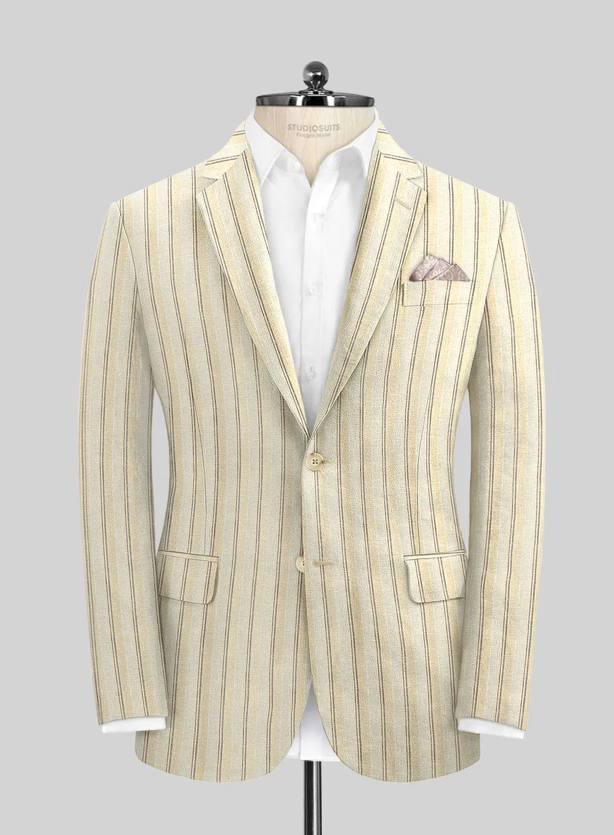 Campari Vama Stripe Linen Jacket