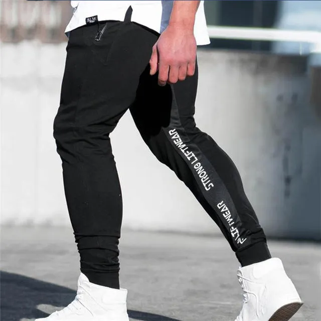 Casual Cotton Slim Sporty Drawstring Style Men Sweatpants