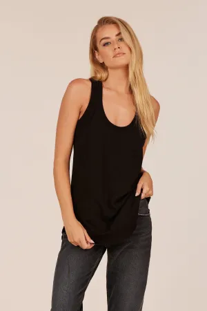 CURVED HEM RACERBACK TANK