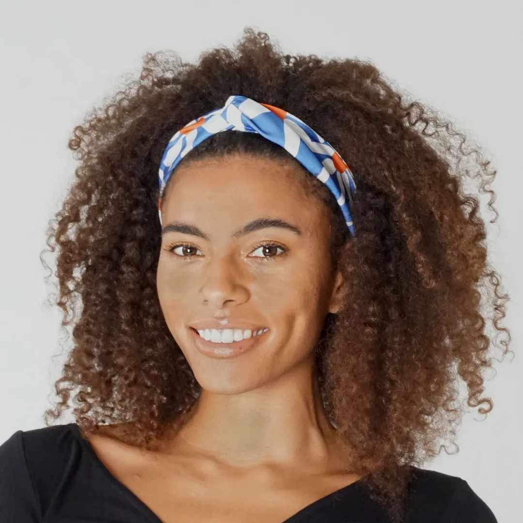 Daisy Print Twist Knot Headband