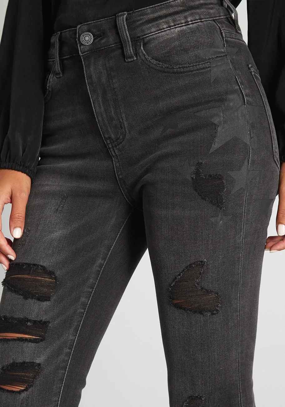 Distressed in Stardust High-Rise Skinny Jeans