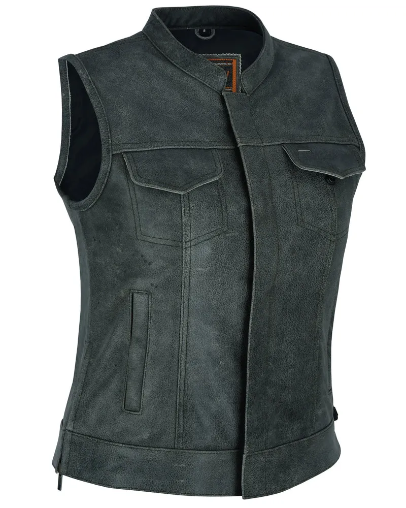 DS229  Women's Premium Single Back Panel Concealment Vest - GRAY