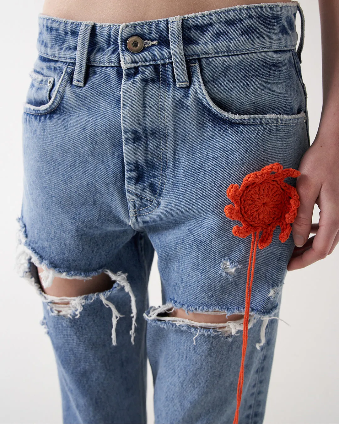 ELIAS JEANS WITH CROCHET APPLICATION