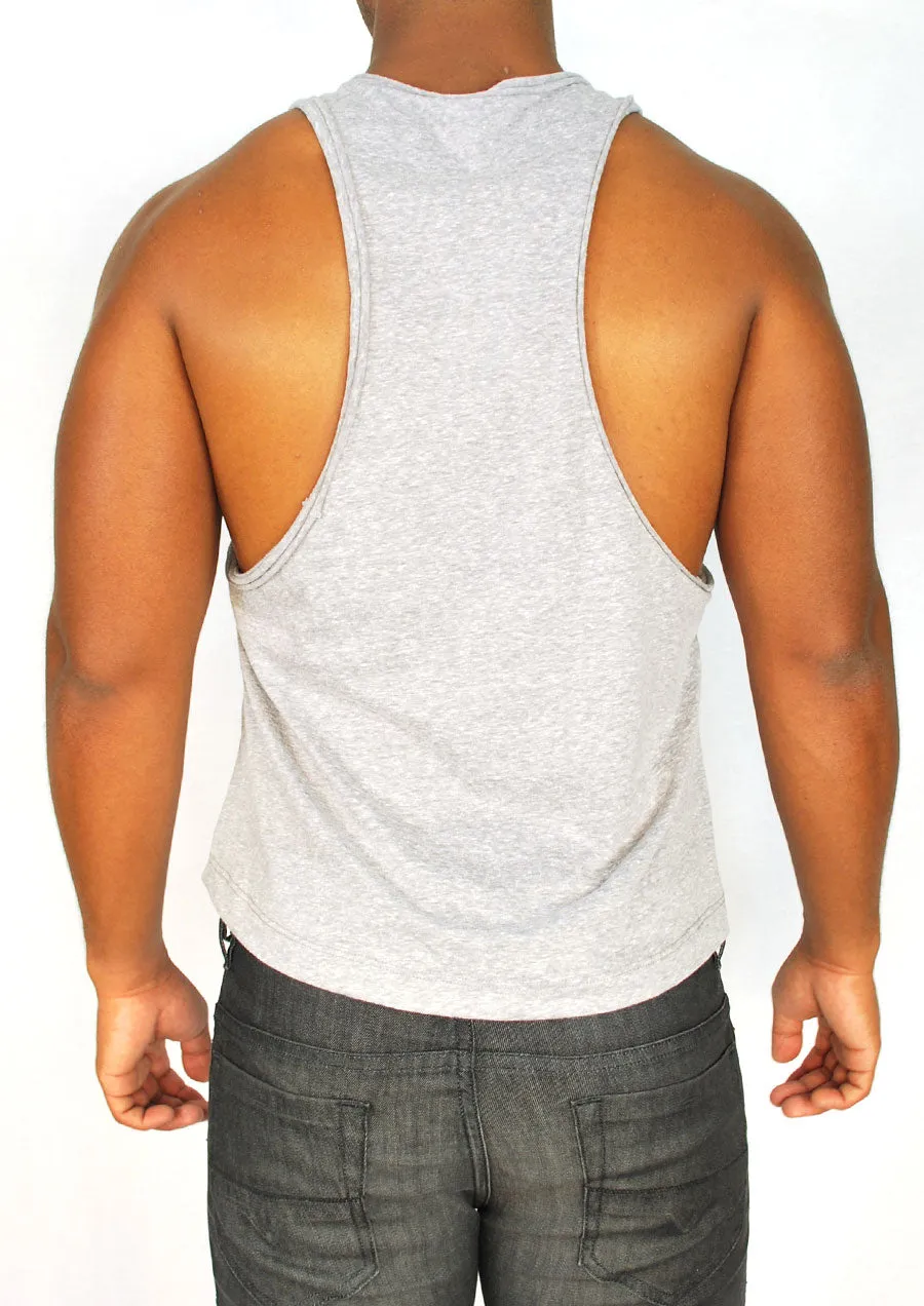 Extreme Racerback Tank w/ Cut-edge Detail (Heather Grey)