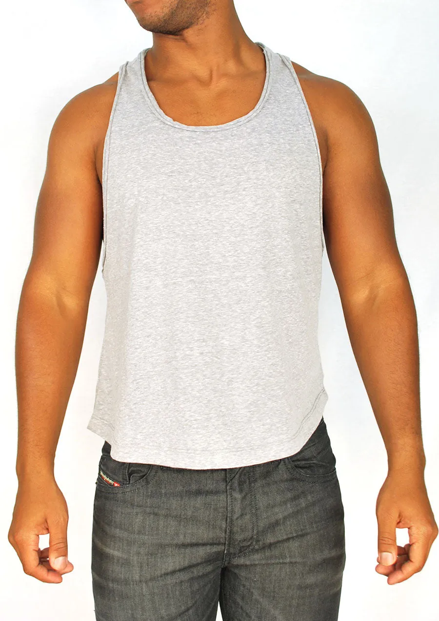 Extreme Racerback Tank w/ Cut-edge Detail (Heather Grey)