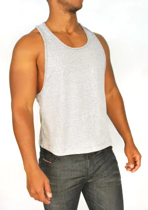 Extreme Racerback Tank w/ Cut-edge Detail (Heather Grey)