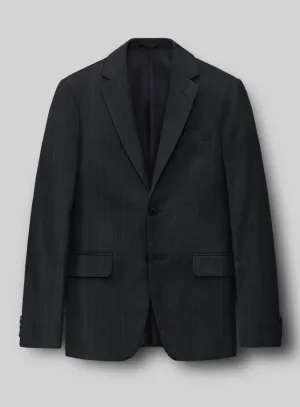 Hardy Minnis Midnight Blue Pinstripe Wool Jacket