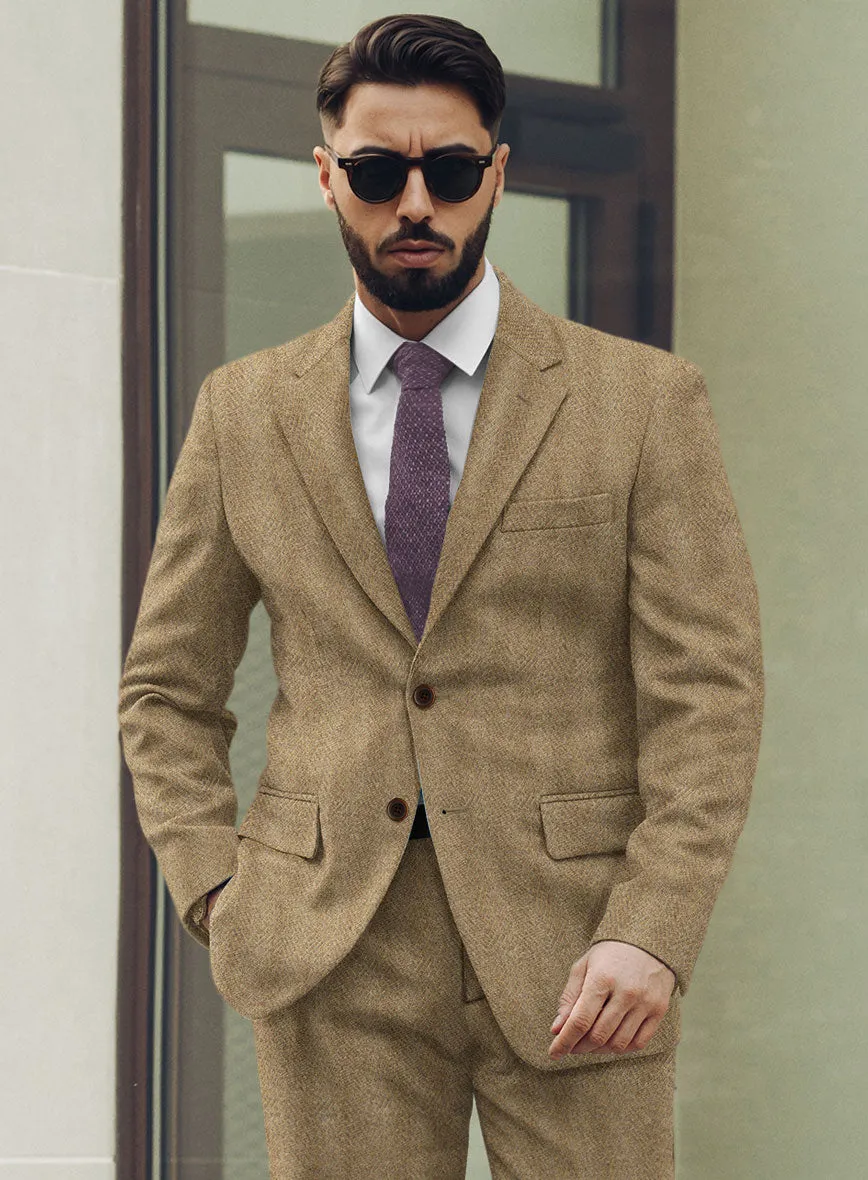 Highlander Beige Herringbone Tweed Jacket