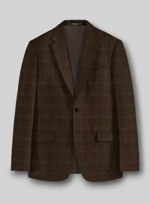 Highlander Brown Windowpane Tweed Jacket