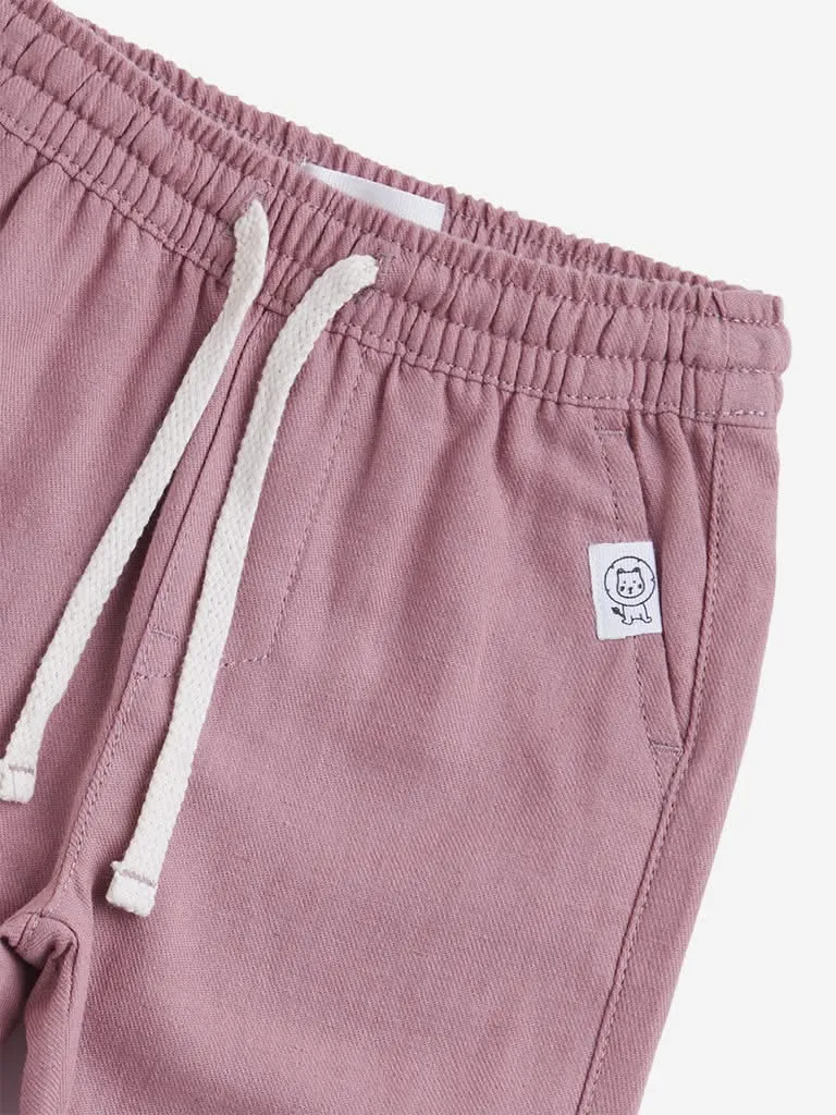 HOP Baby Dusty Pink Solid Pants