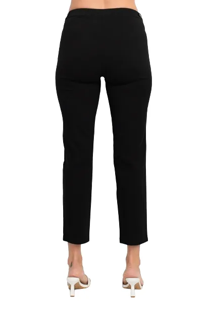 Hope & Harlow Mid Waist Side Button Millennium Ankle Pants