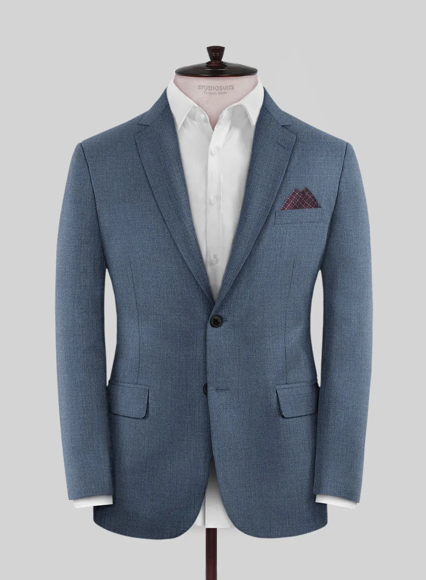 Huddersfield Stretch Slate Blue Wool Jacket