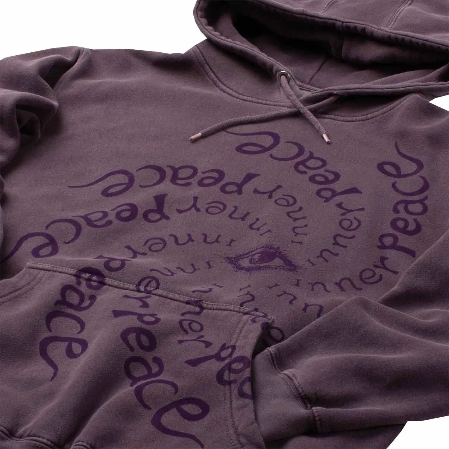 Inner Peace Garment Dyed Vintage Style Hoodie Sweatshirt