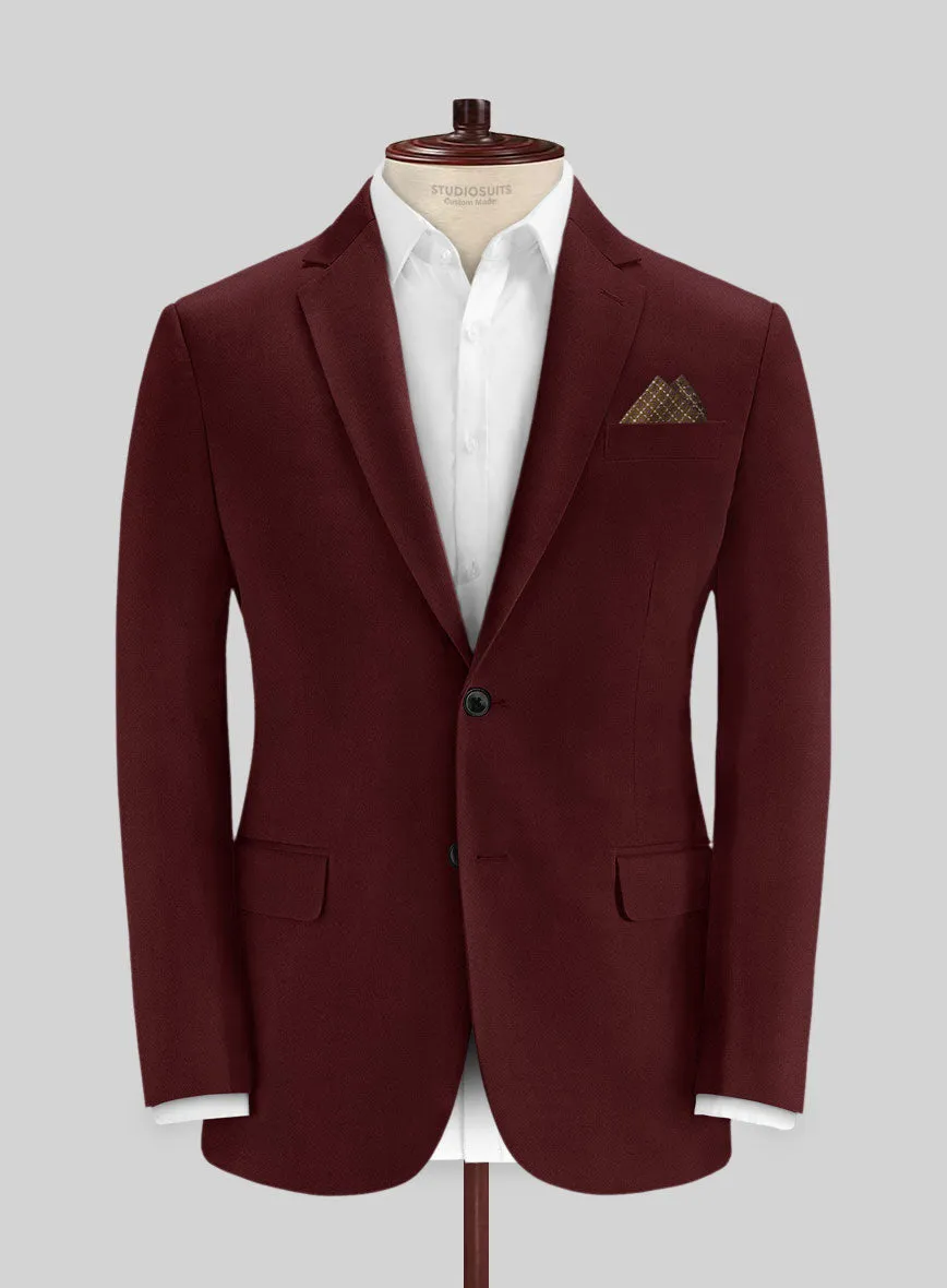 Italian Maroon Cotton Stretch Jacket