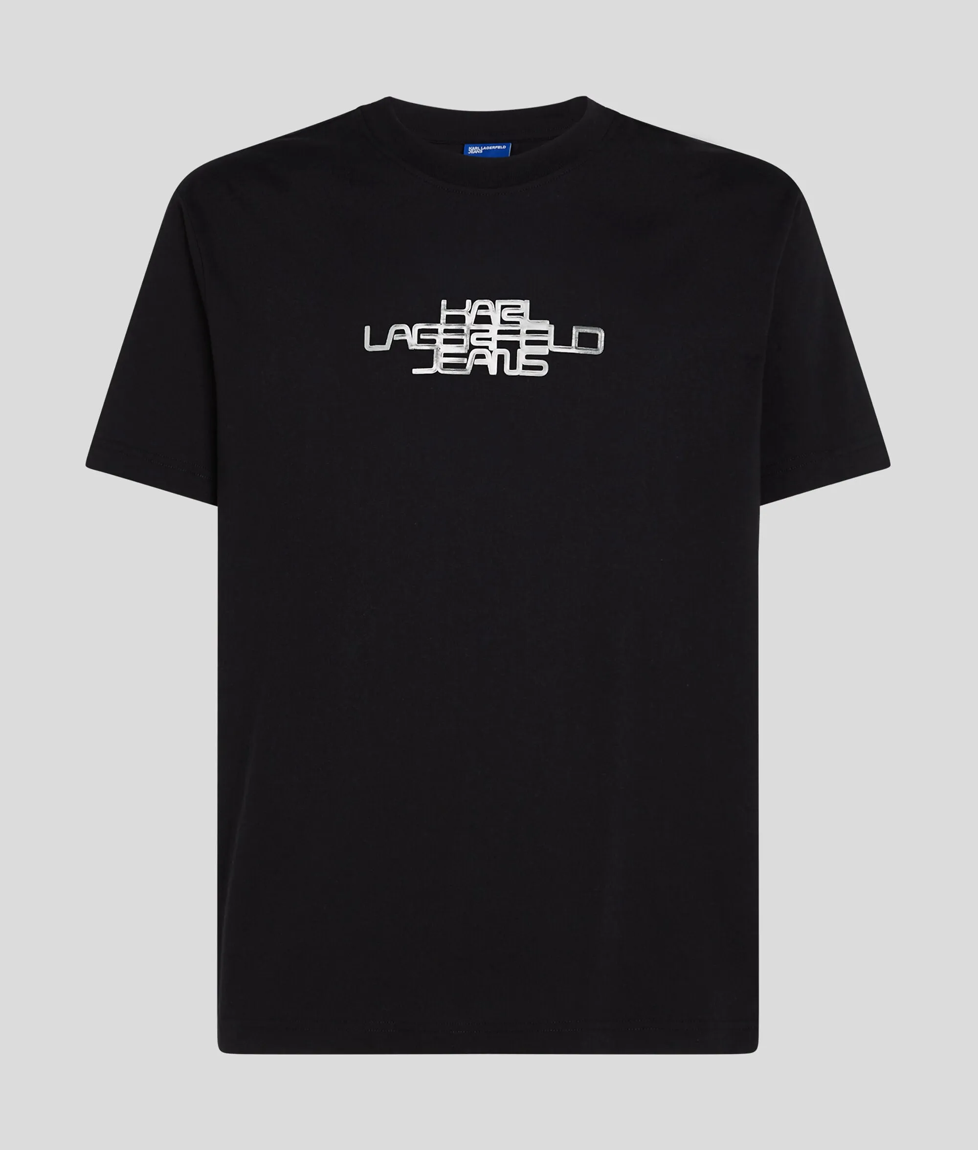 Karl Lagerfeld Foil Logo Regular Fit T-shirt | Black