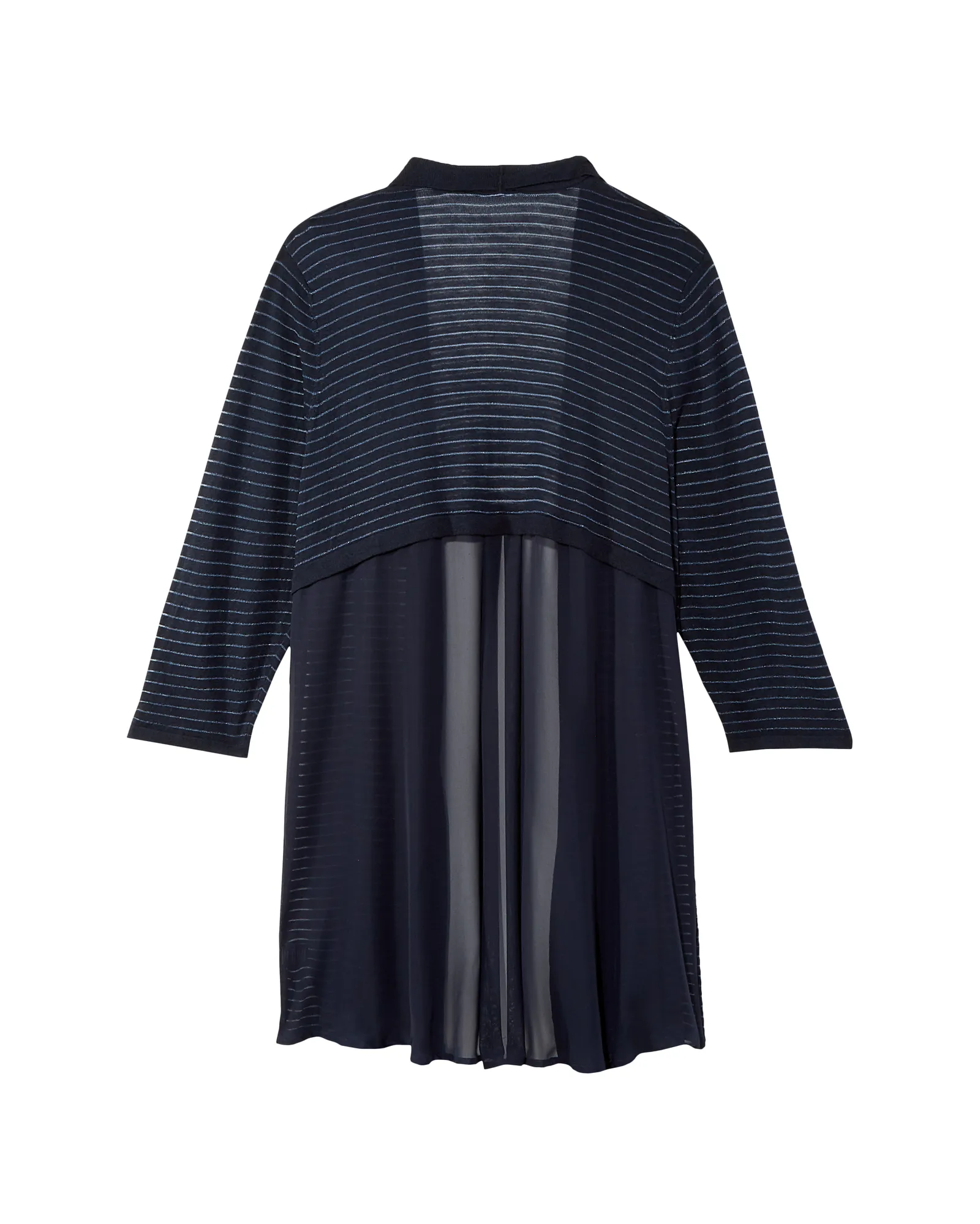 Leslie Three-Quarter-Sleeve Cardigan | Navy