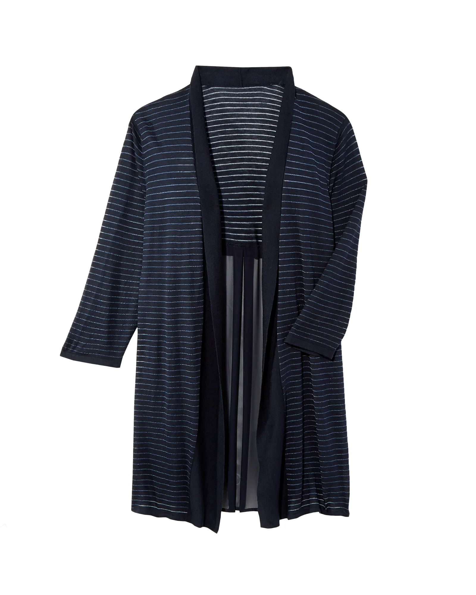 Leslie Three-Quarter-Sleeve Cardigan | Navy