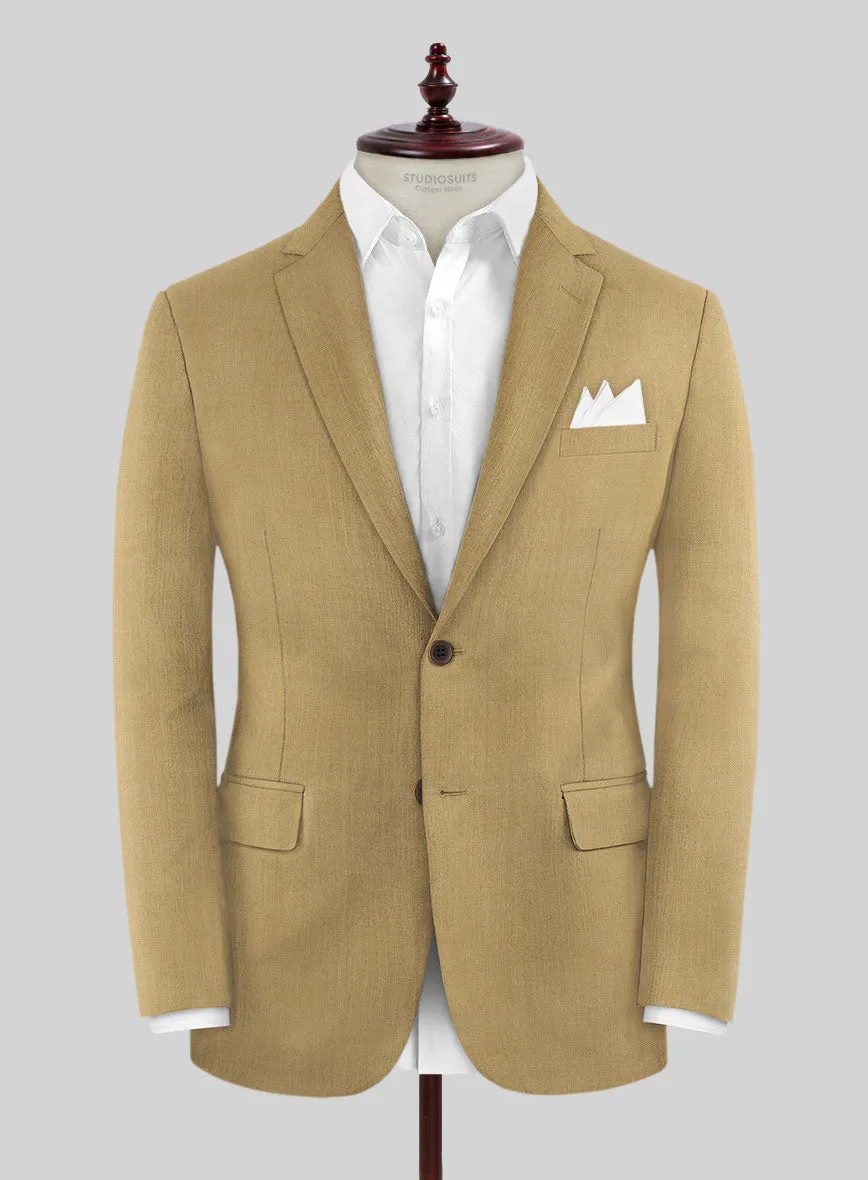 Marco Stretch Sand Brown Wool Jacket