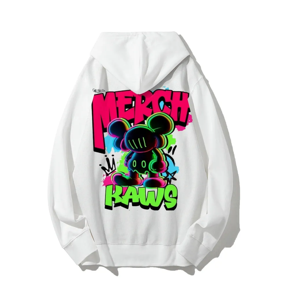 Mens Cute MERCY KAWS Graphic Hoodies