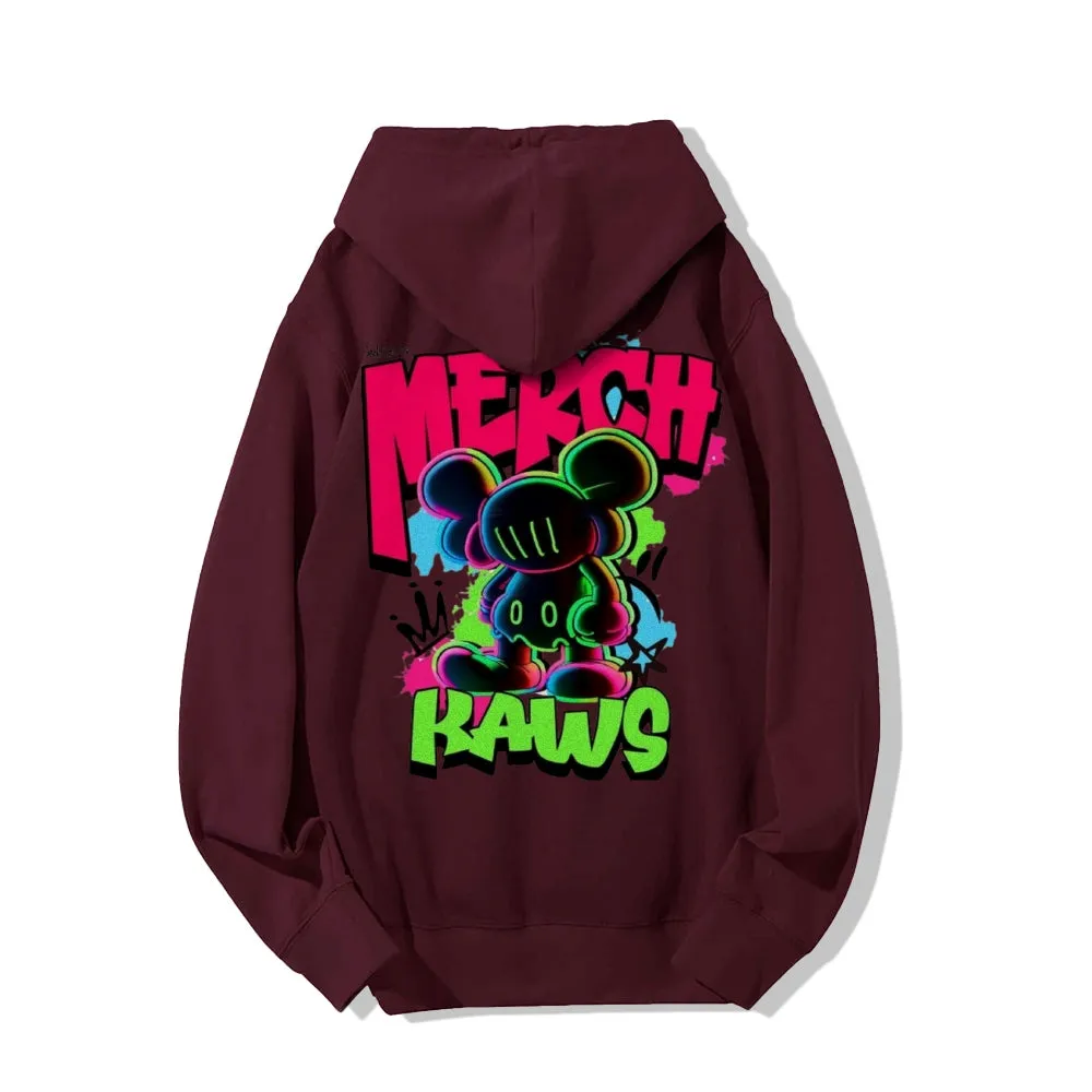 Mens Cute MERCY KAWS Graphic Hoodies