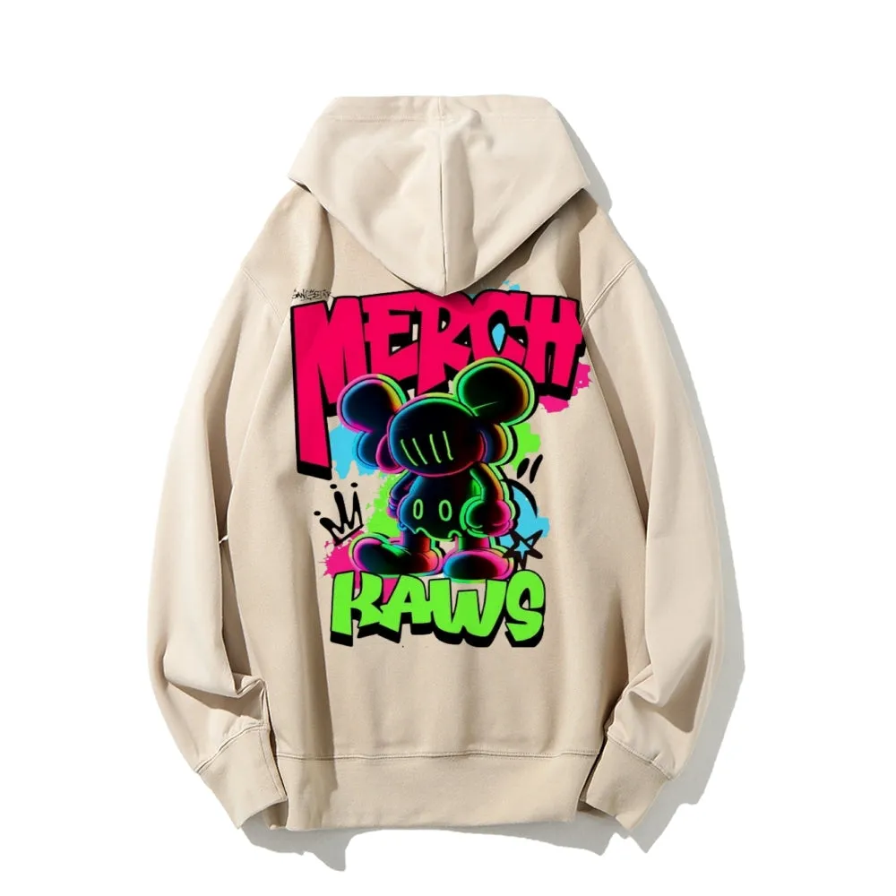 Mens Cute MERCY KAWS Graphic Hoodies