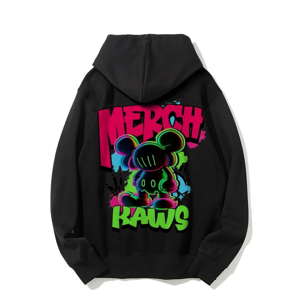 Mens Cute MERCY KAWS Graphic Hoodies