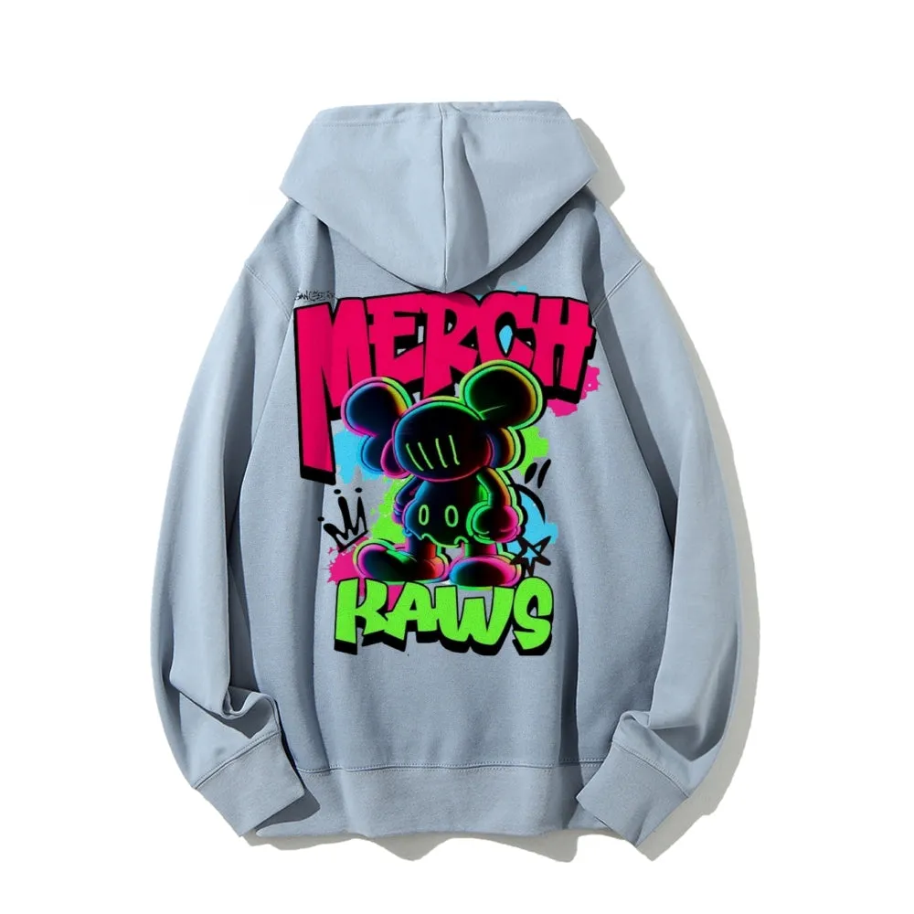 Mens Cute MERCY KAWS Graphic Hoodies