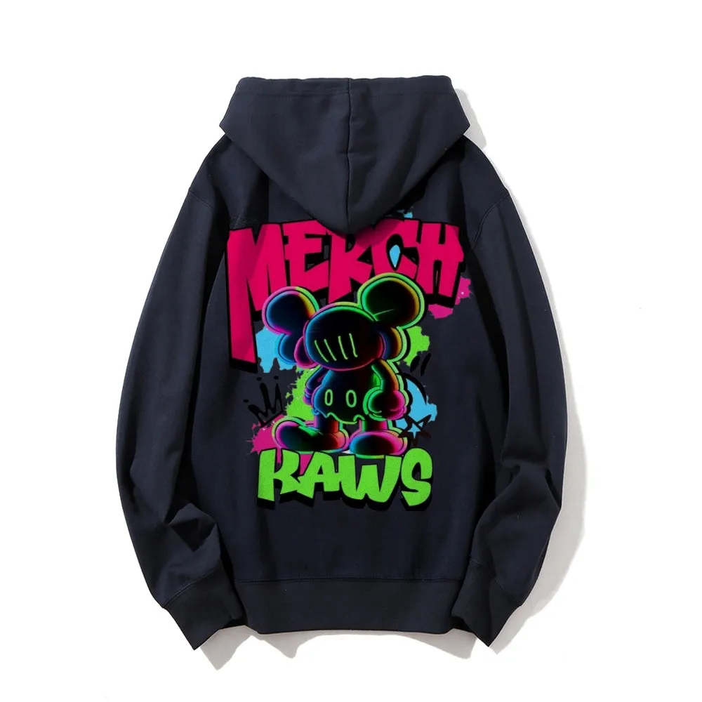 Mens Cute MERCY KAWS Graphic Hoodies