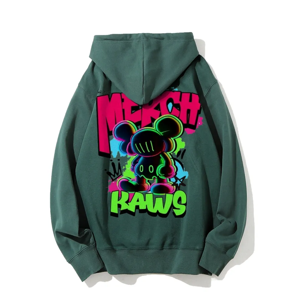 Mens Cute MERCY KAWS Graphic Hoodies