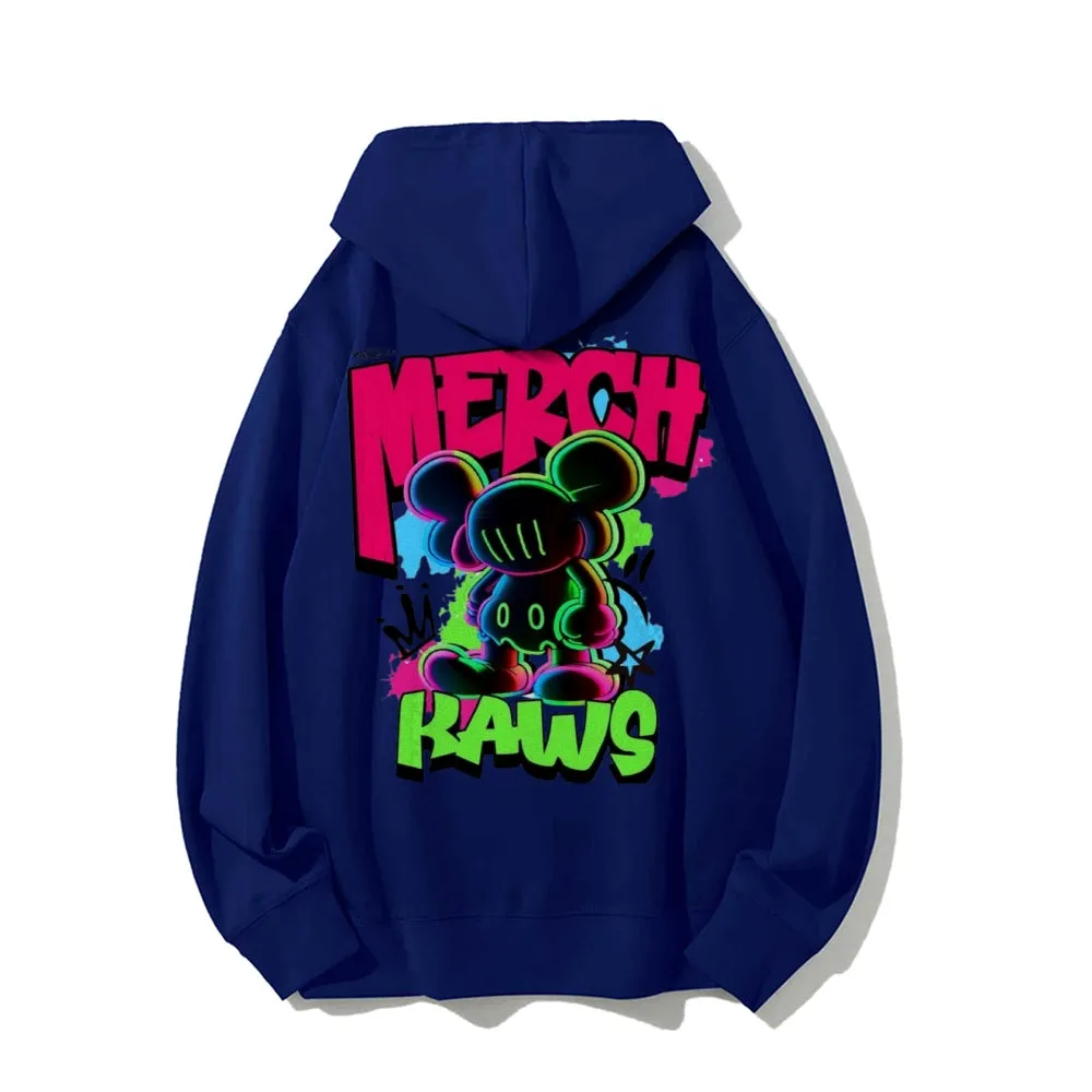 Mens Cute MERCY KAWS Graphic Hoodies