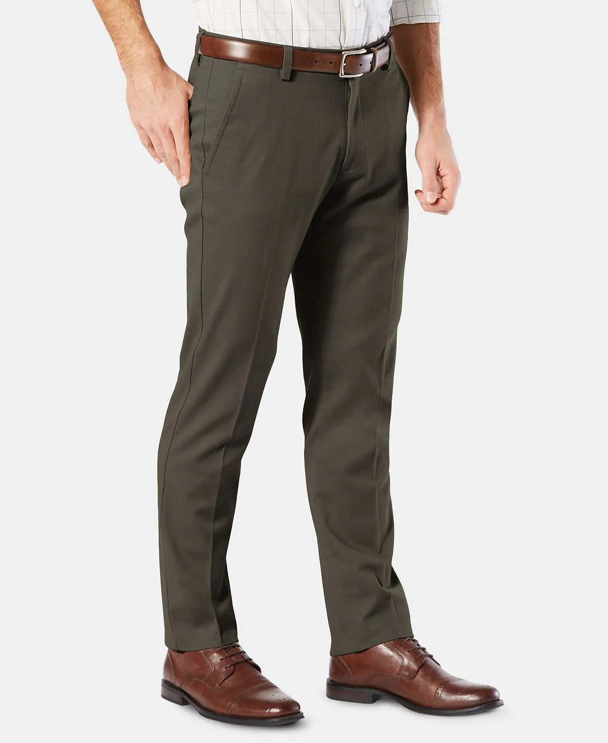 Men's easy slim fit khaki stretch Dockers trousers, multi