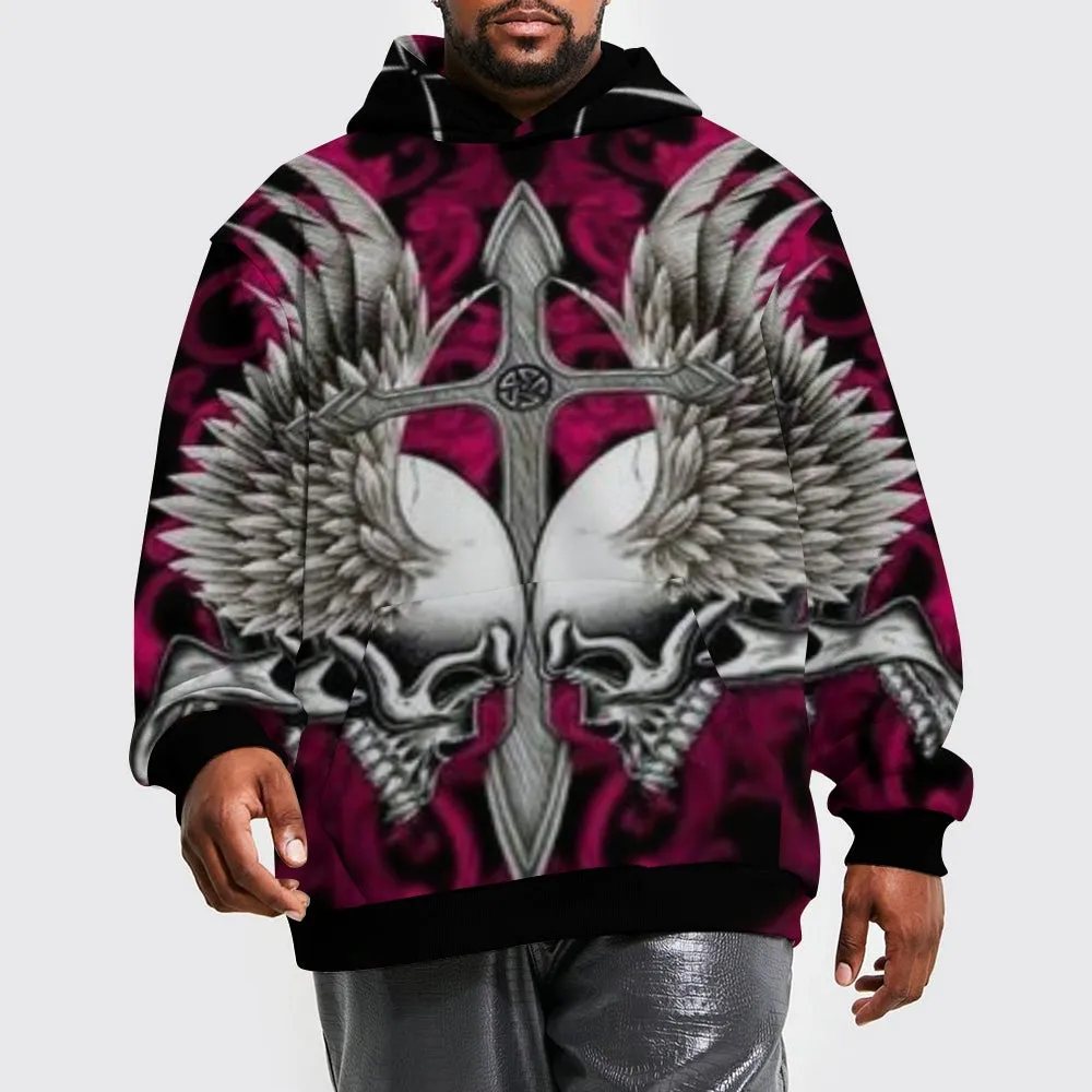 Mens Halloween Sword with Wings 3D Print Hoodies