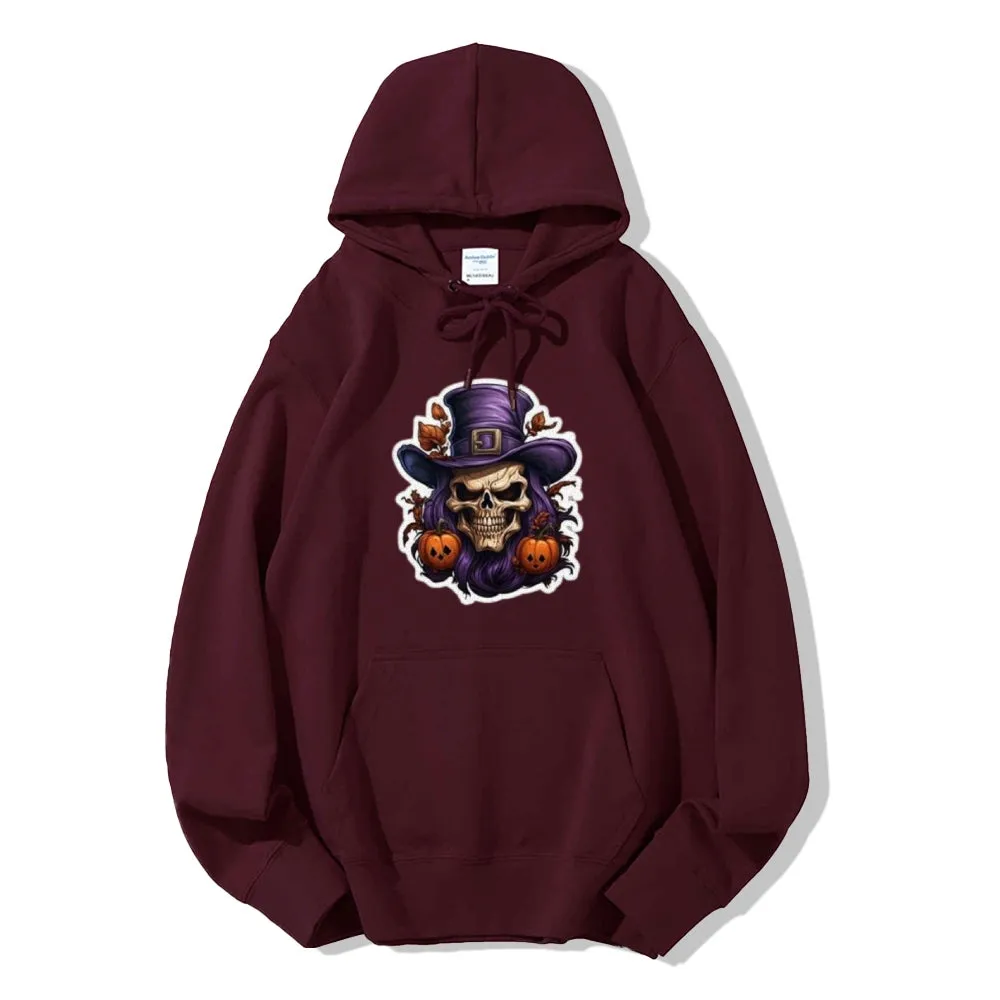 Mens Halloween Witch Hat Graphic Hoodies