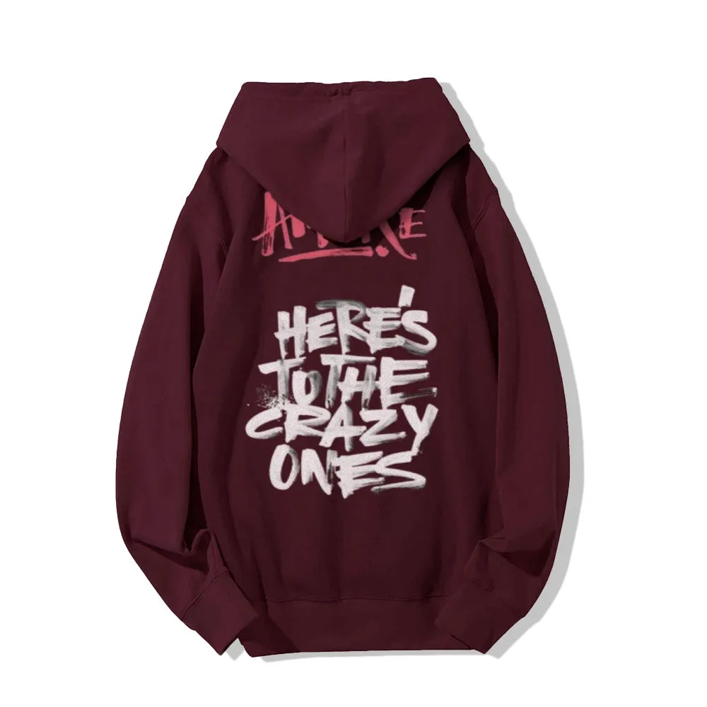 Mens HERE'S TO THE CRAZY ONES Graphic Hoodies