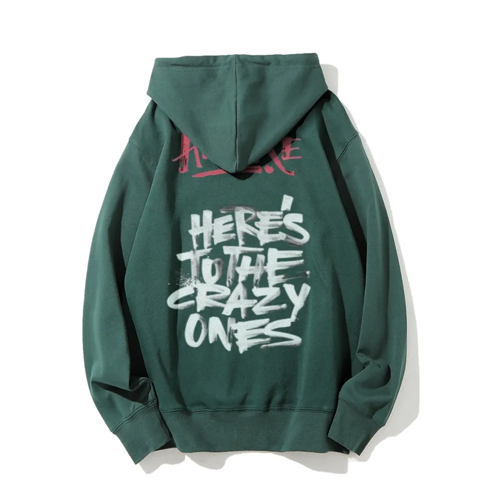 Mens HERE'S TO THE CRAZY ONES Graphic Hoodies