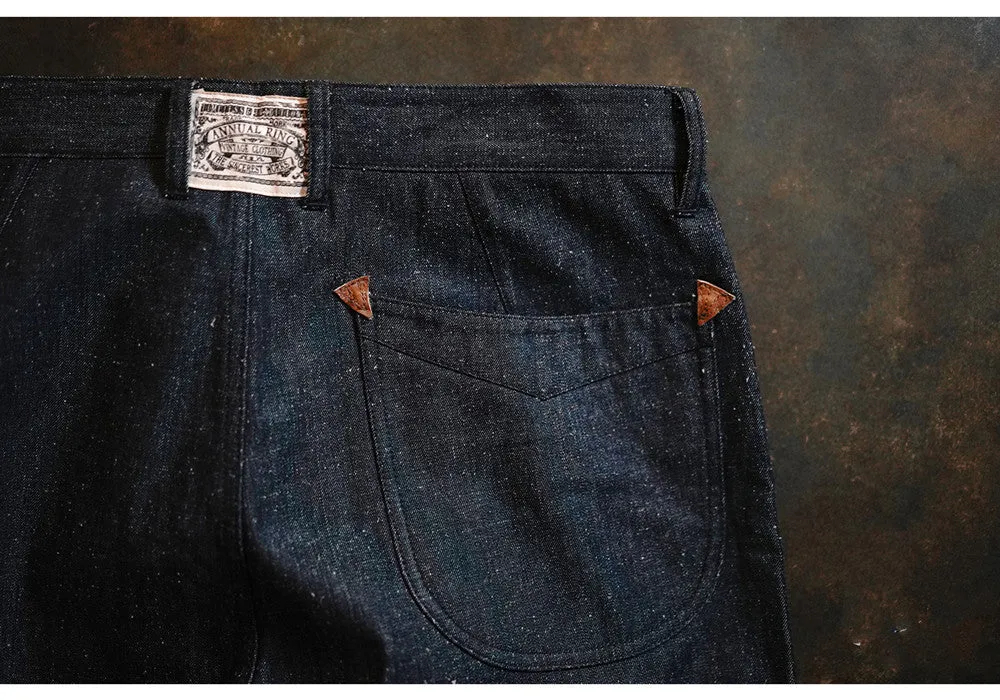 Men's High Waist Selvedge Denim Work Pants