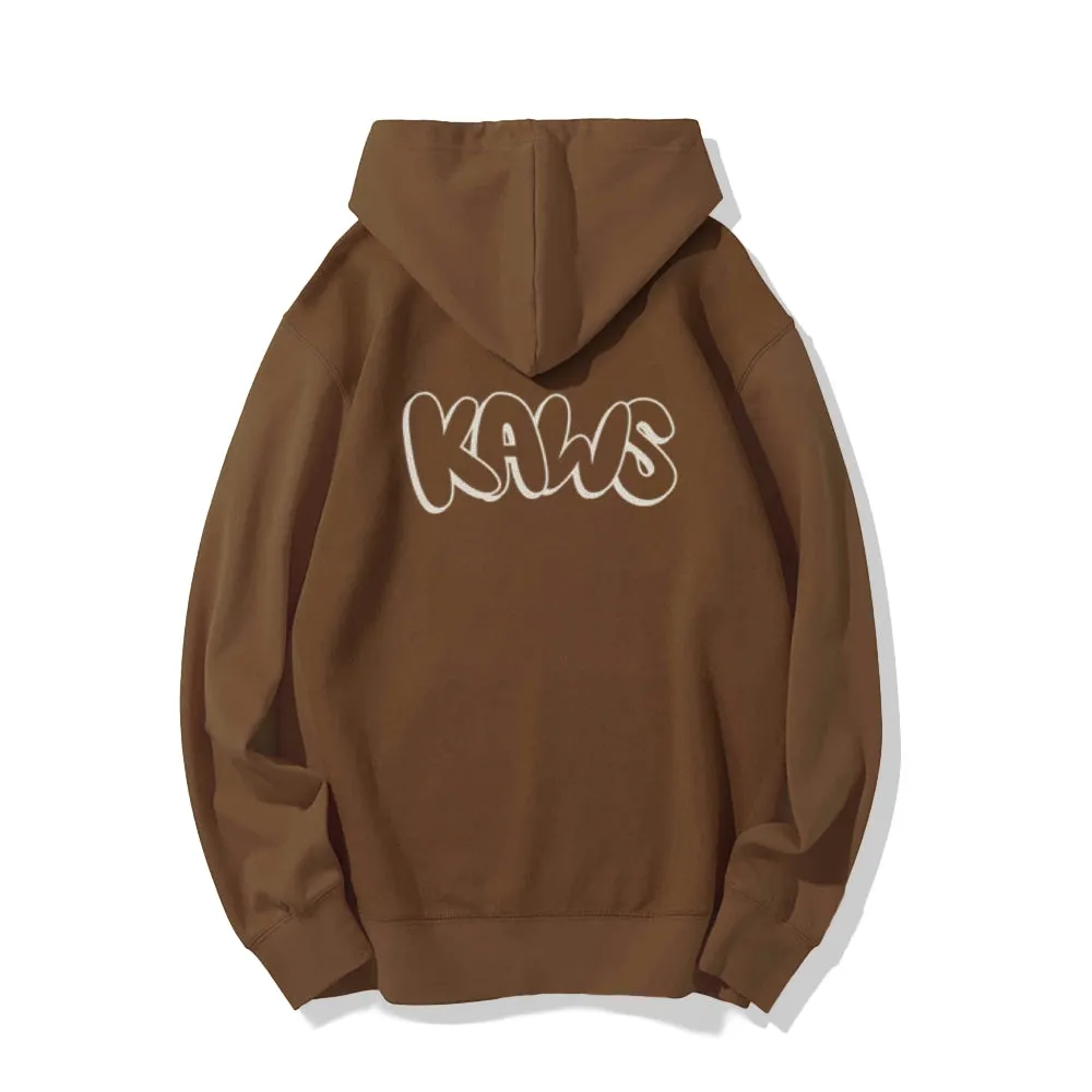 High-Quality Mens Graphic KAWS Letter Print Hoodie Sweatshirt